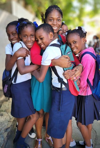 hilary and students